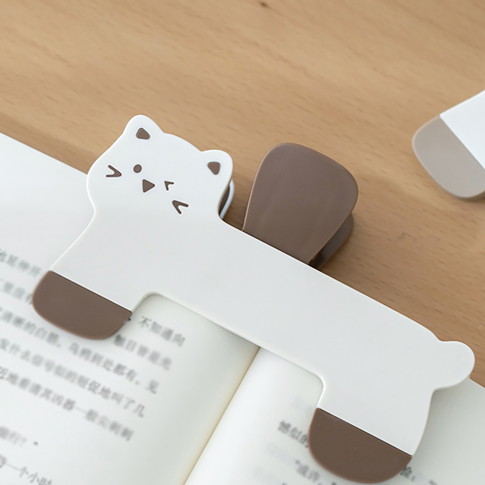 Stationery Books - かわいい猫のブックホルダー、固定ブックホルダー、事務用品フォルダー、学生用文具クリップ、請求書ホルダー