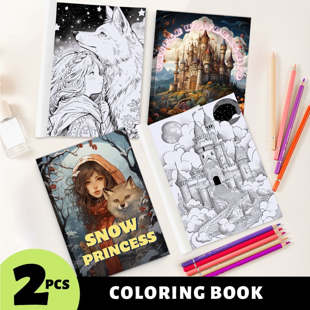 Adult Coloring Book Stress Relief - おとぎ話のテーマの描画ブック DIY 落書きぬりえブック マーカーペイントブック ストレス解消 癒しのぬりえブック