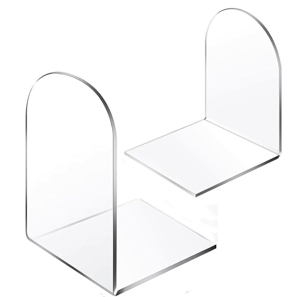 本棚、滑り止めの本の端、学校の図書館、デスクトップオーガナイ - Clear Acrylic Book Stand Holder のレビューと価格