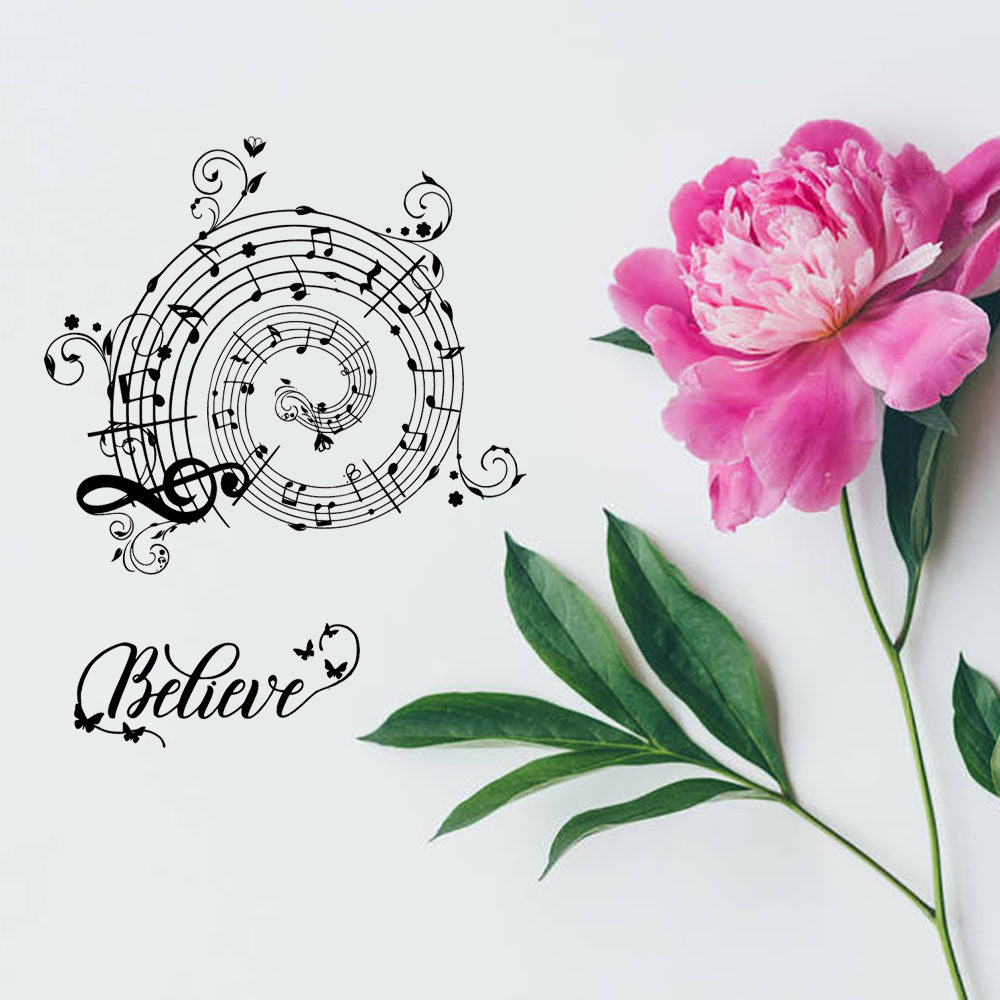 Azsg-シリコン製の装飾的なスタンプ,日曜大工のスクラップ - Blank Sheet Music Notebook のレビューと価格