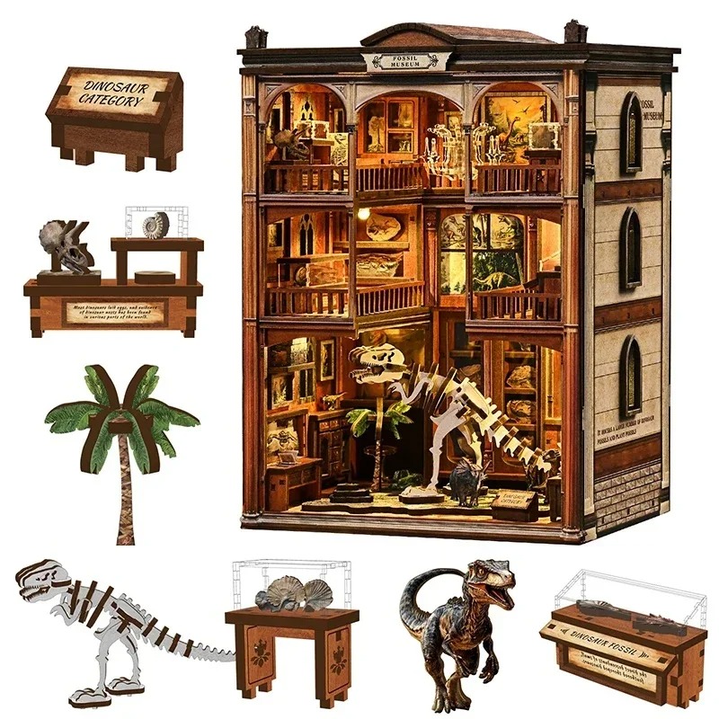 DIYブックヌックシェルフインサートキット 恐古博物館ブック - Diy Wooden Book Nook Kit Shelf Insert のレビューと価格