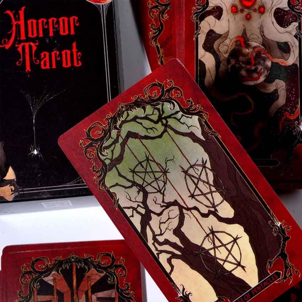 ホラータロットカードゲーム、10.3x6cm - Tarot Deck With Guidebook のレビューと価格