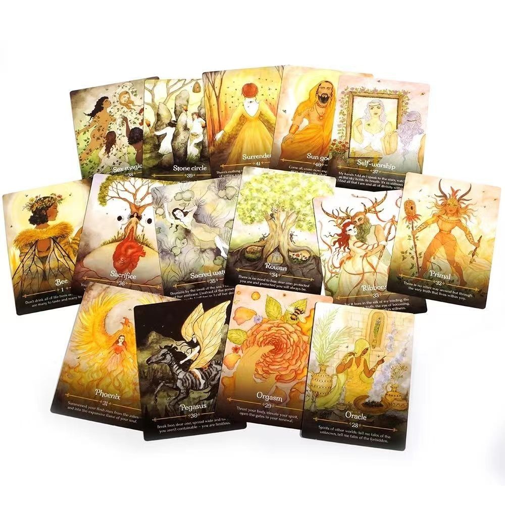Beltane-魔女の季節のオラクルカード,11x6.5cm - Tarot Deck With Guidebook のレビューと価格